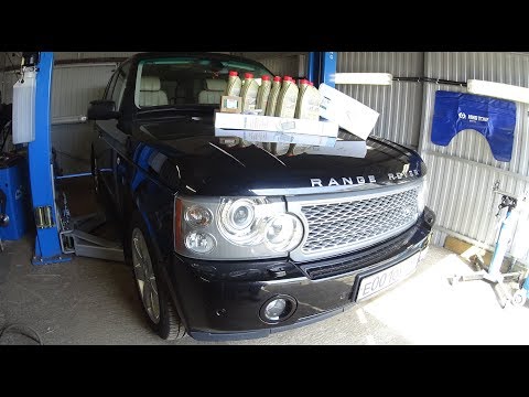 ЗАМЕНА МОТОРНОГО МАСЛА, НА RANGE ROVER VOGUE ДВИГАТЕЛЬ JAGUAR 4.4 V8