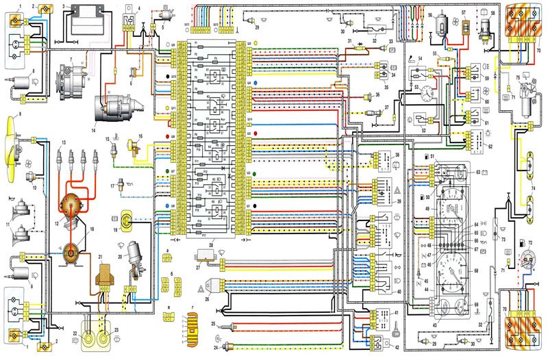 Схема электрики ваз 2107