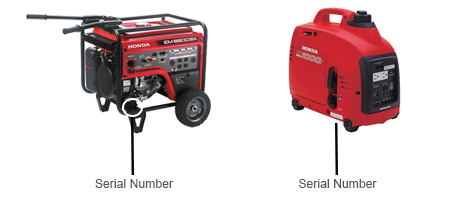 Honda Generator Model Locator