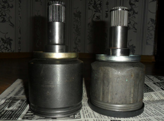 Старая и новая гранаты на ВАЗ-2112