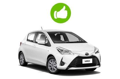 White Toyota Yaris.