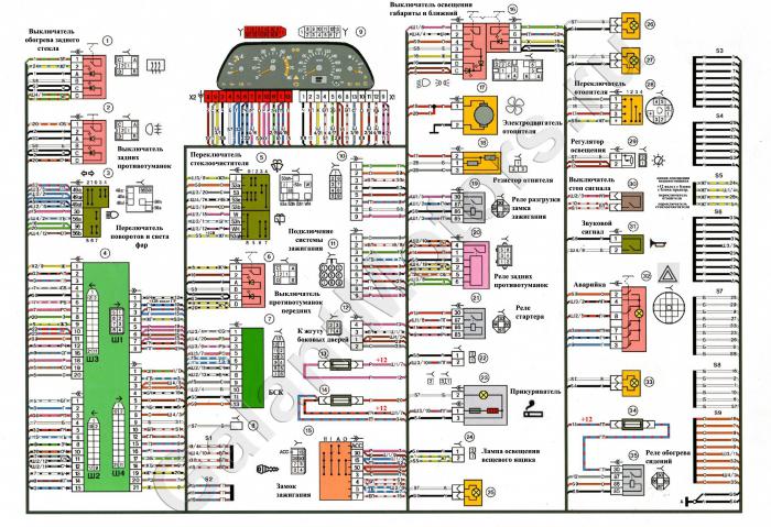 схема проводки ваз 2114 инжектор с описанием