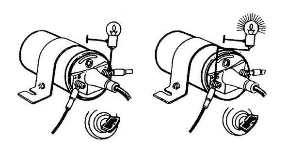 Схема регулировки зажигания с помощью лампочки