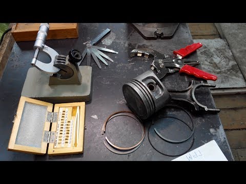 Правильная устновка поршневых колец на поршень (replacement piston rings)