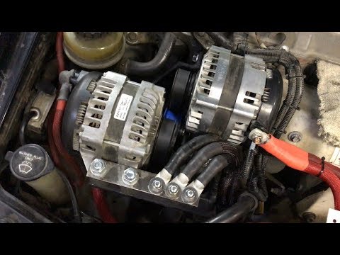 Установка двух генераторов в авто ( 500 amp ) Installing Dual Alternators