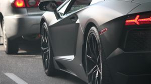 Превью обои lamborghini, фары, колесо, суперкар