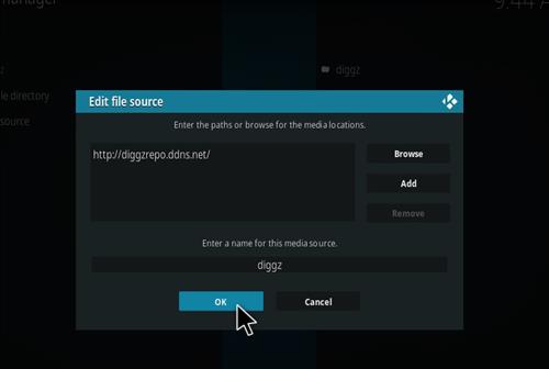 How to Install Diggz Xenon Kodi 18 Leia Build step 7