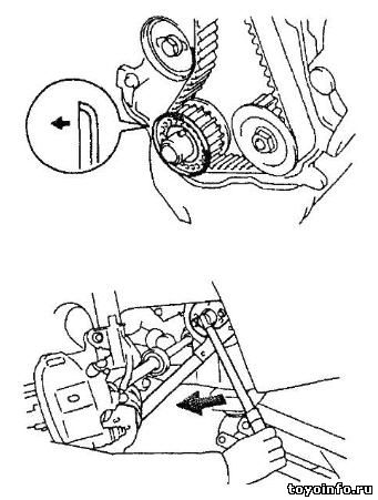 Замена ремня ГРМ Тойота Двигатель 5E-FE