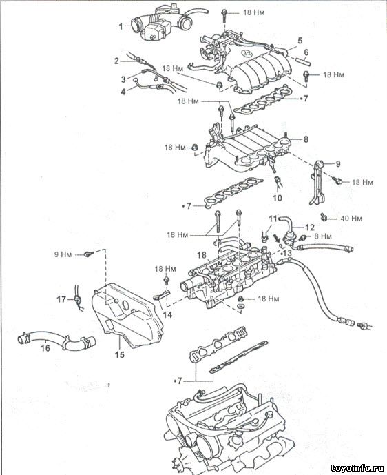 Головка блока цилиндров 5VZ-FE