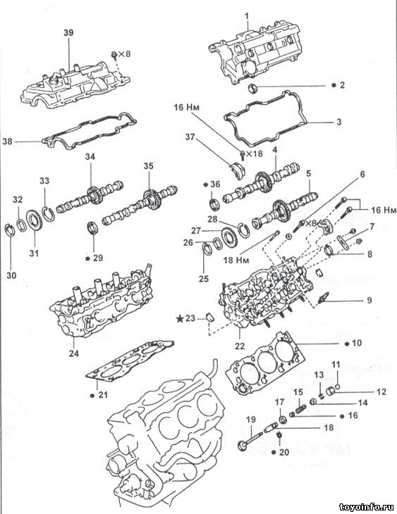 Головка блока цилиндров 5VZ-FE