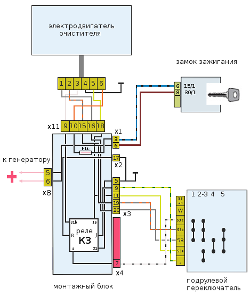 схема очистителя ВАЗ