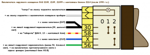 выключатель наружного освещения ВАЗ 2108, 2109 после 1998 г.