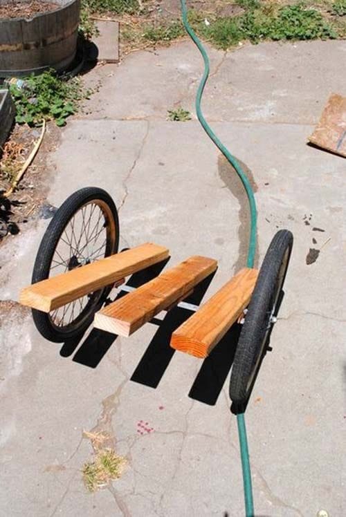 Велосипедный прицеп, сделанный своими руками, без применения сварки